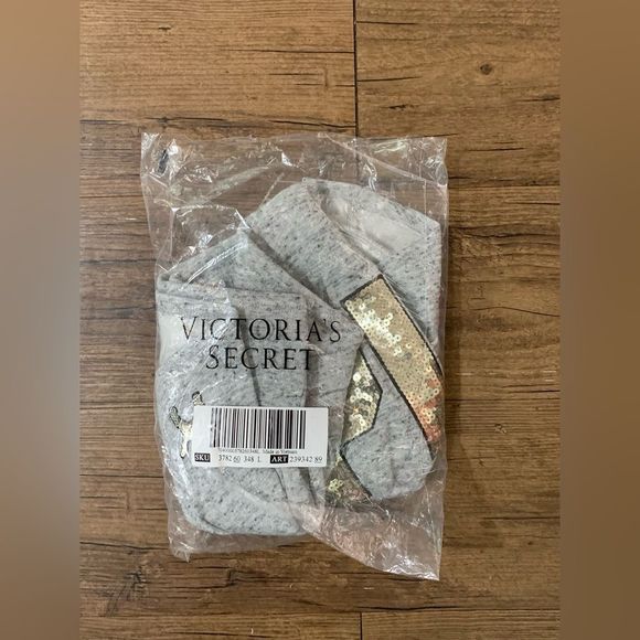 NEW PINK VS RETRO BLING GRAY SHORTS LARGE - Picture 8 of 8